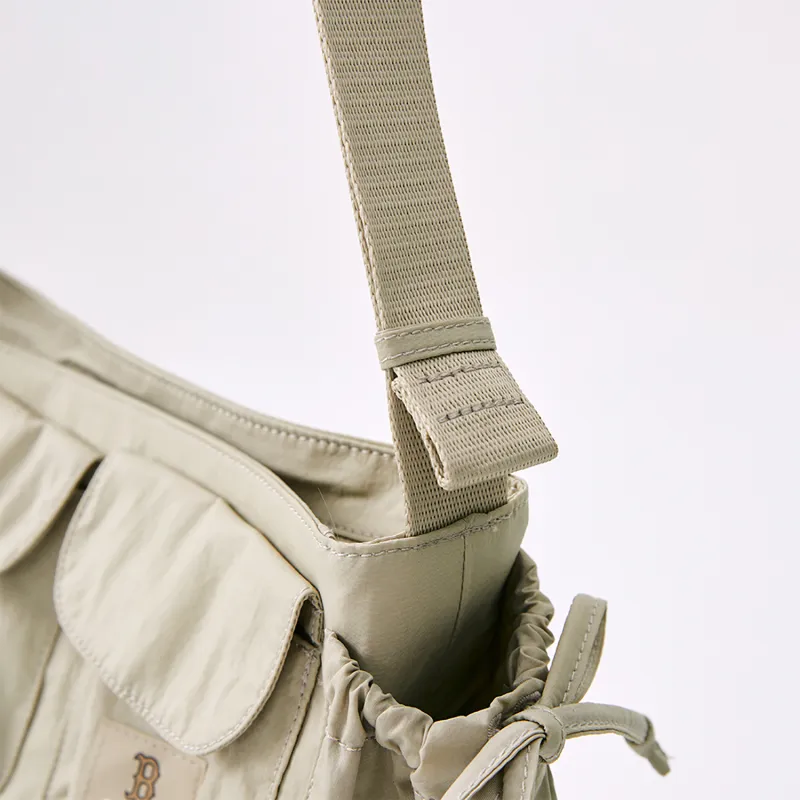 MLB Polyester Shoulder Bag Unisex Light Khaki-3