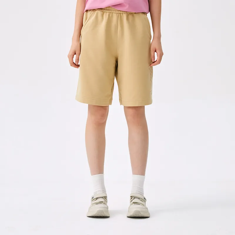MLB MONOGRAM Collection Boston Red Sox SS25 Casual Shorts Unisex Light Beige Yellow-3