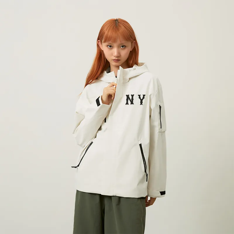 MLB New York Yankees Basic Collection 24FW Jacket Unisex Hemp Cream-3