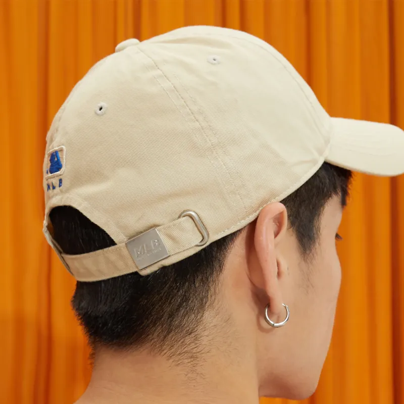 MLB Cotton Baseball Caps Unisex Khaki+Black Combo Box, Shopping Bag-7