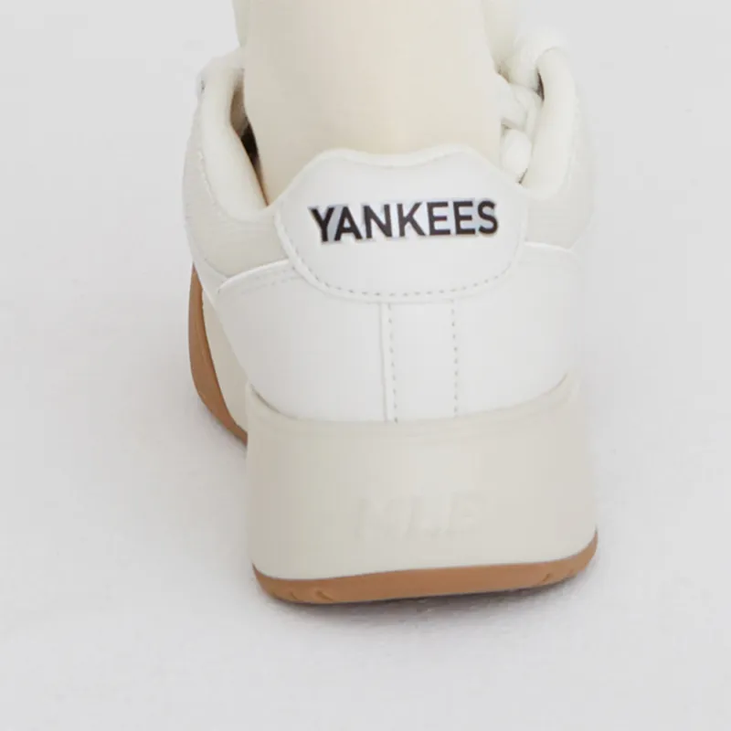 MLB Chunky Wide Low Top Skateboard Shoes Unisex White Beige-10
