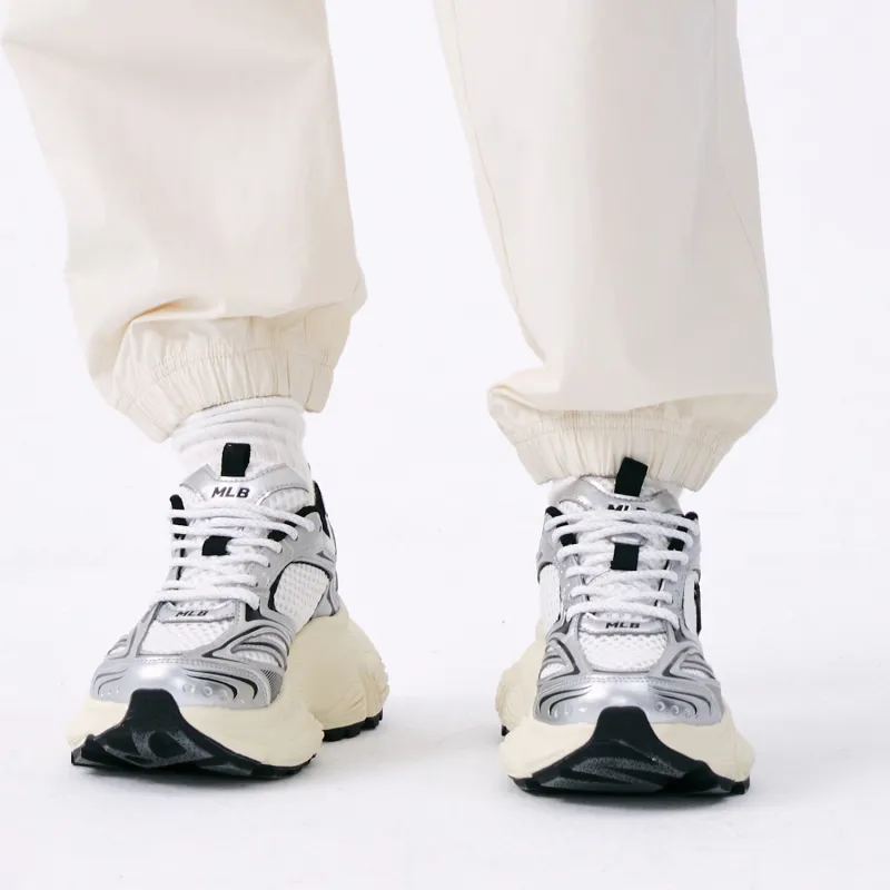 MLB Winner Chunky Anti-Slip Wear-Resistant Low-Top Chunky Sneakers Unisex Silver-4