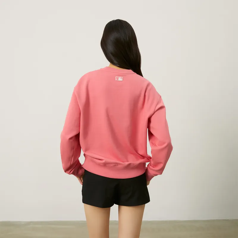MLB Basic Collection Cleveland Indians Sweatshirt Unisex Pink-4