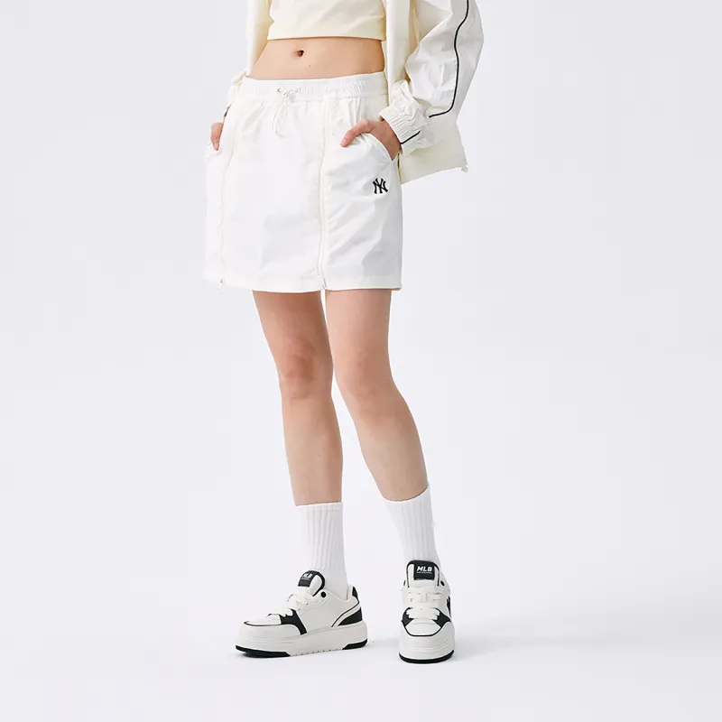 MLB New York Yankees Basic Collection SS25 Casual Short Skirts Women's Ivory White-5