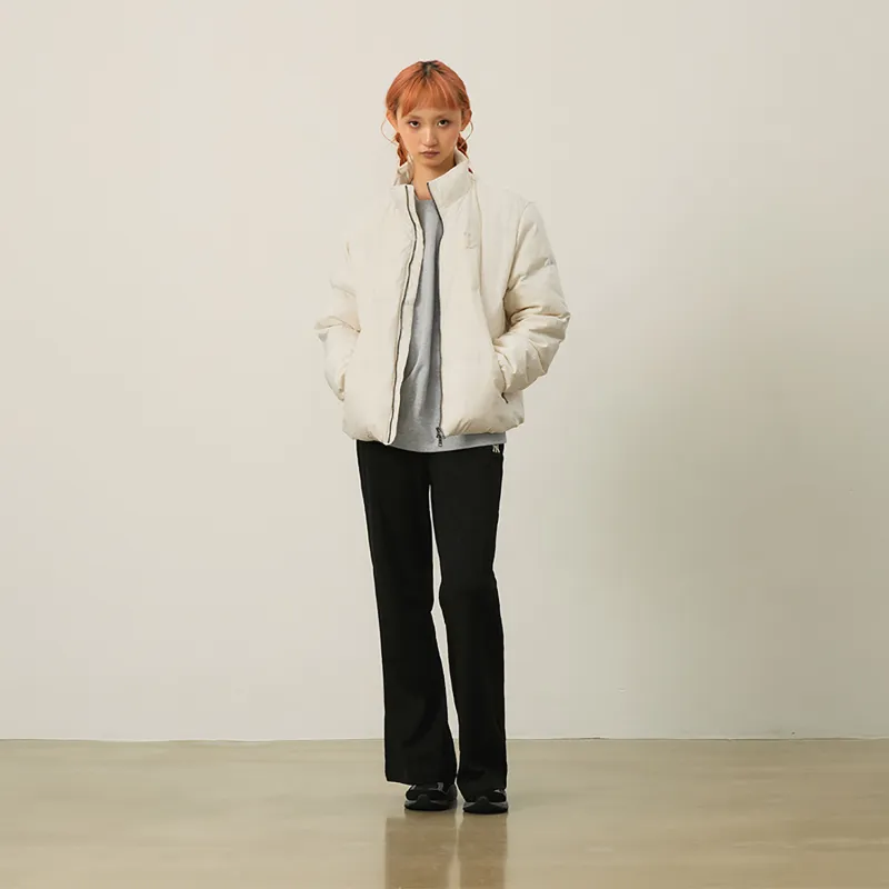 MLB MONOGRAM Collection Boston Red Sox 24FW Cropped Down Jackets Unisex Dark Cream-6