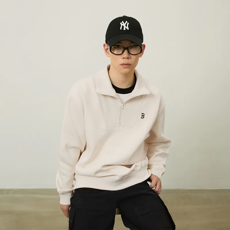 MLB Boston Red Sox Basic Collection 24FW Sweatshirt Unisex Dark Cream-2