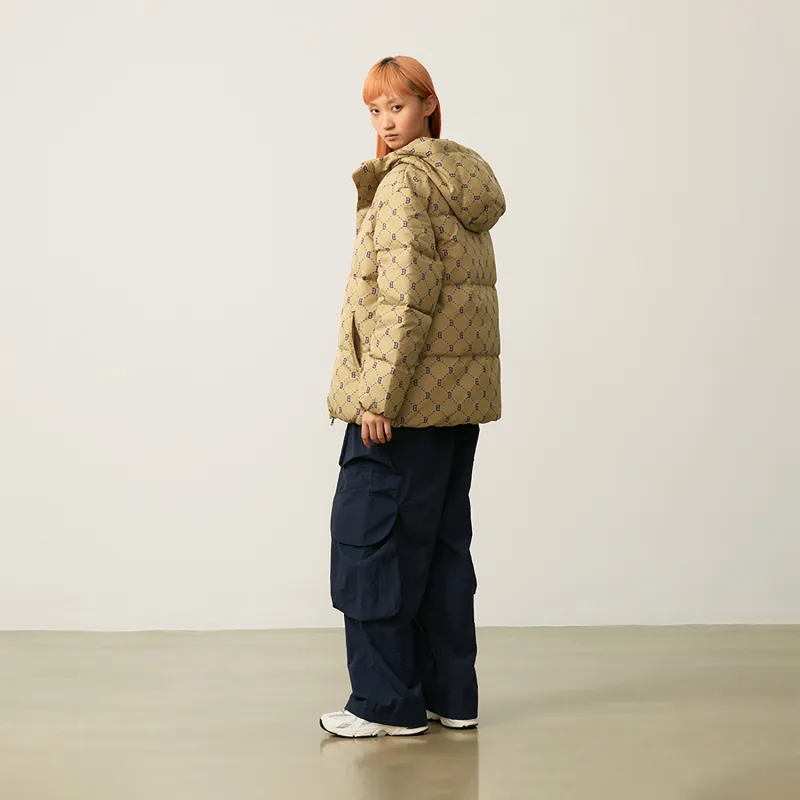 MLB MONOGRAM Collection Boston Red Sox FW24 Down Jacket Unisex Light Beige-5