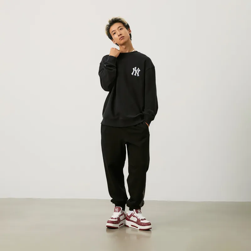 MLB MONOGRAM Collection New York Yankees 24FW Knitted Sports Pants Unisex Black-6