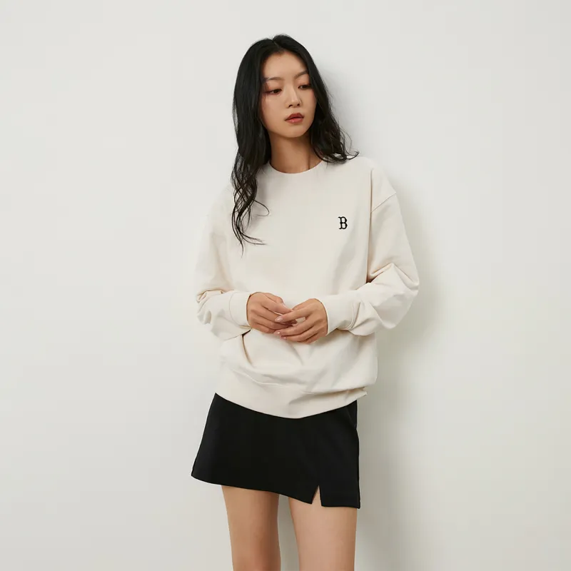 MLB Boston Red Sox Basic Collection 24FW American Vintage Sweatshirt Unisex Dark Cream-2