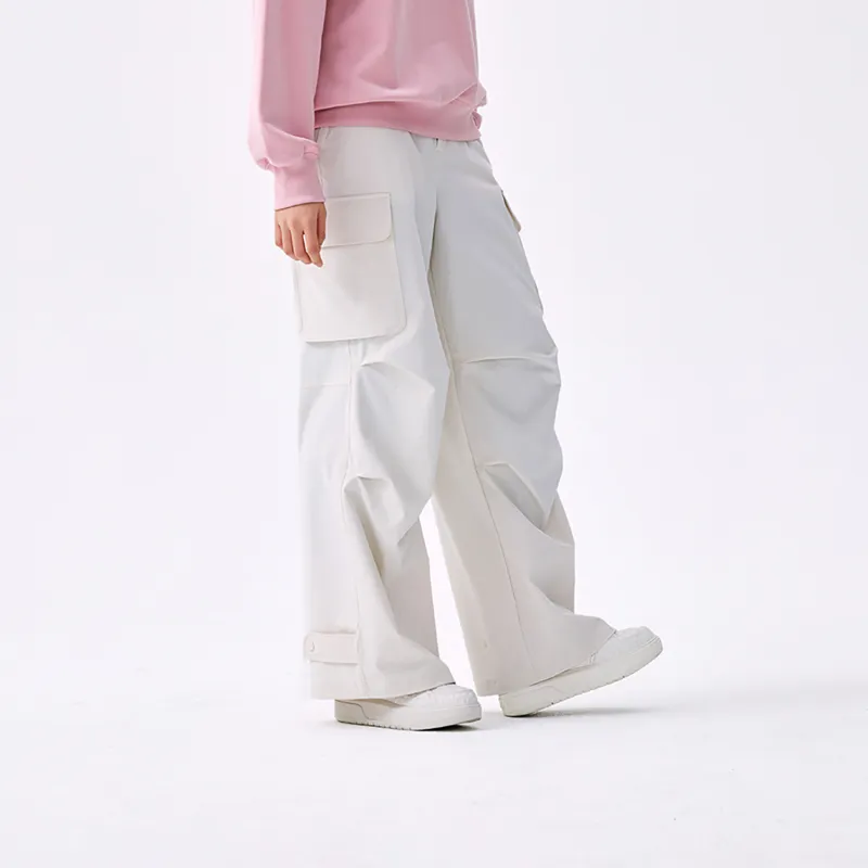 MLB New York Yankees Cargo Pants Women's Cream White-3