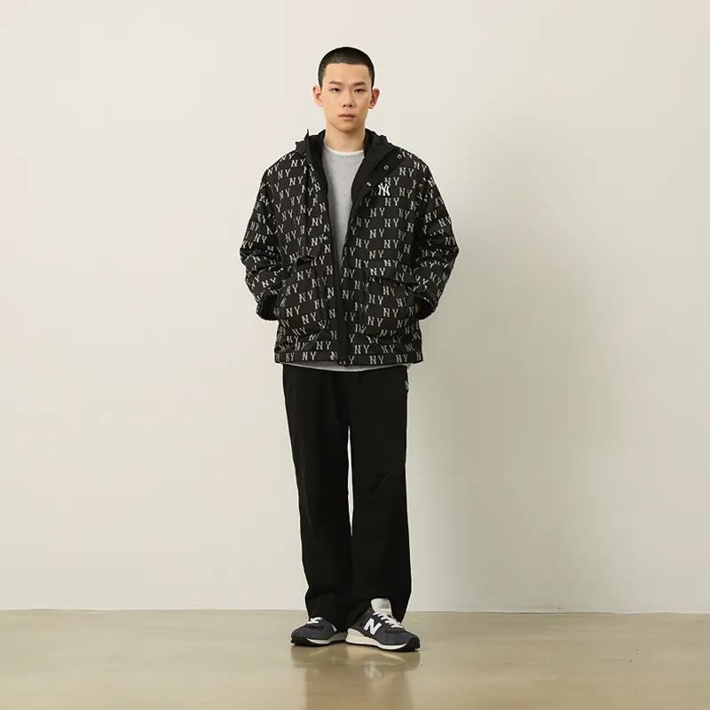 MLB MONOGRAM Collection New York Yankees FW24 Windproof Jackets & Coats Puffer Jacket Unisex Black-7
