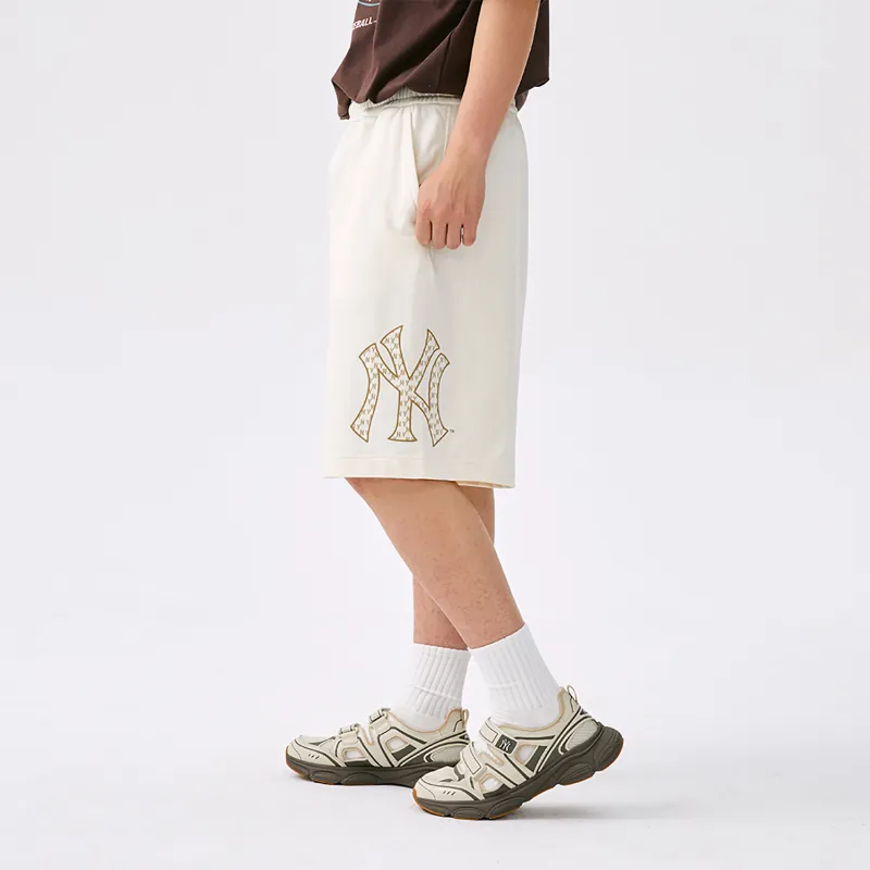 MLB MONOGRAM Collection New York Yankees SS25 Casual Shorts Unisex Cream White-2