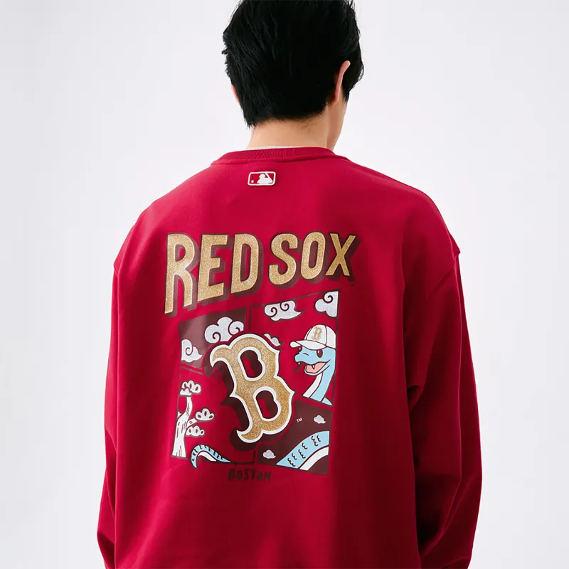 MLB Boston Red Sox Sweatshirt Unisex Deep Red-2