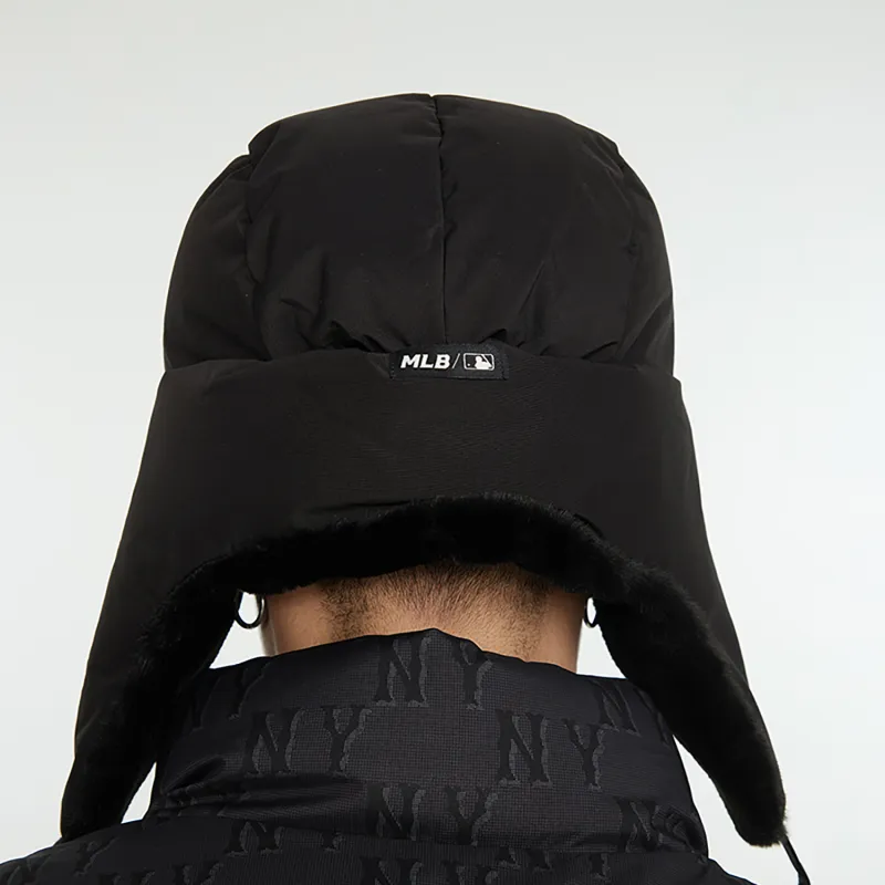 MLB New York Yankees Polyester Trapper Hat Earflap Hat Unisex Black-3