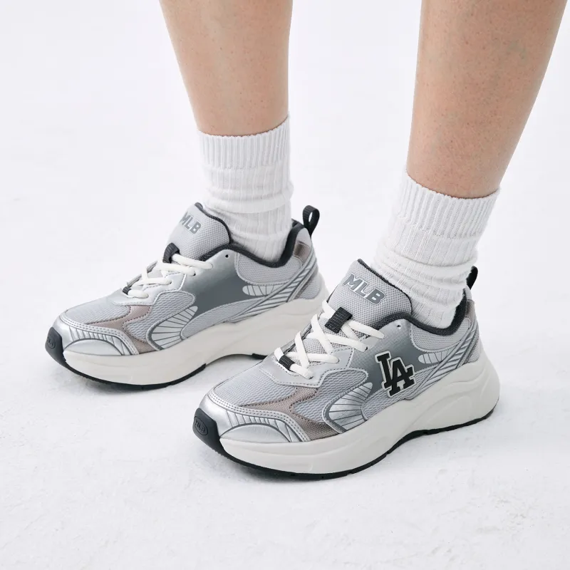 MLB Chunky Jogger Non slip Lightweight Low Top Running Shoes Unisex Light Gray-3