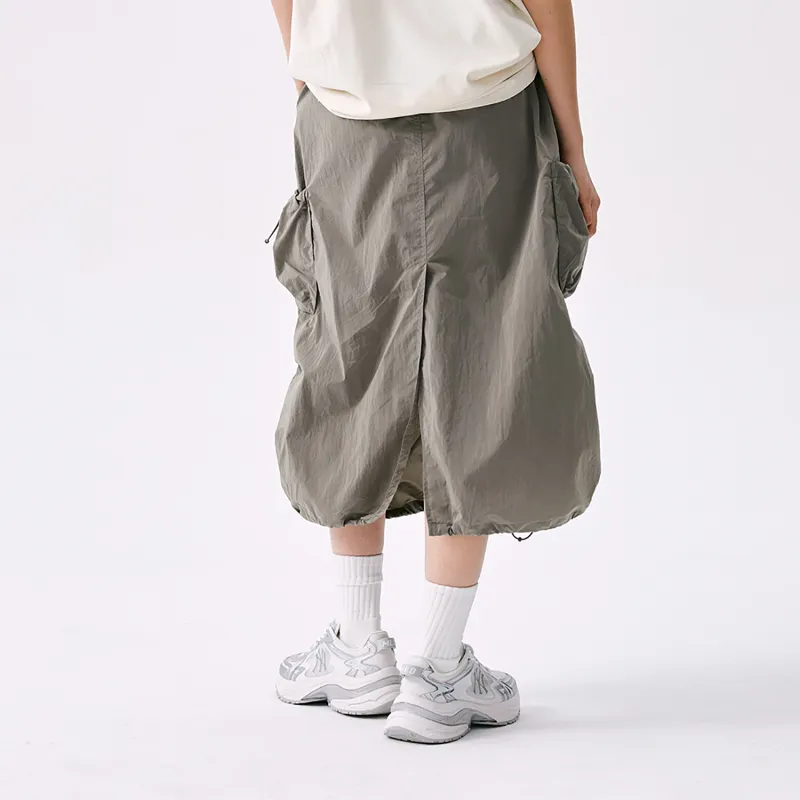 MLB New York Yankees Basic Collection SS25 Casual Long Skirt Women's Flower Gray brown-2