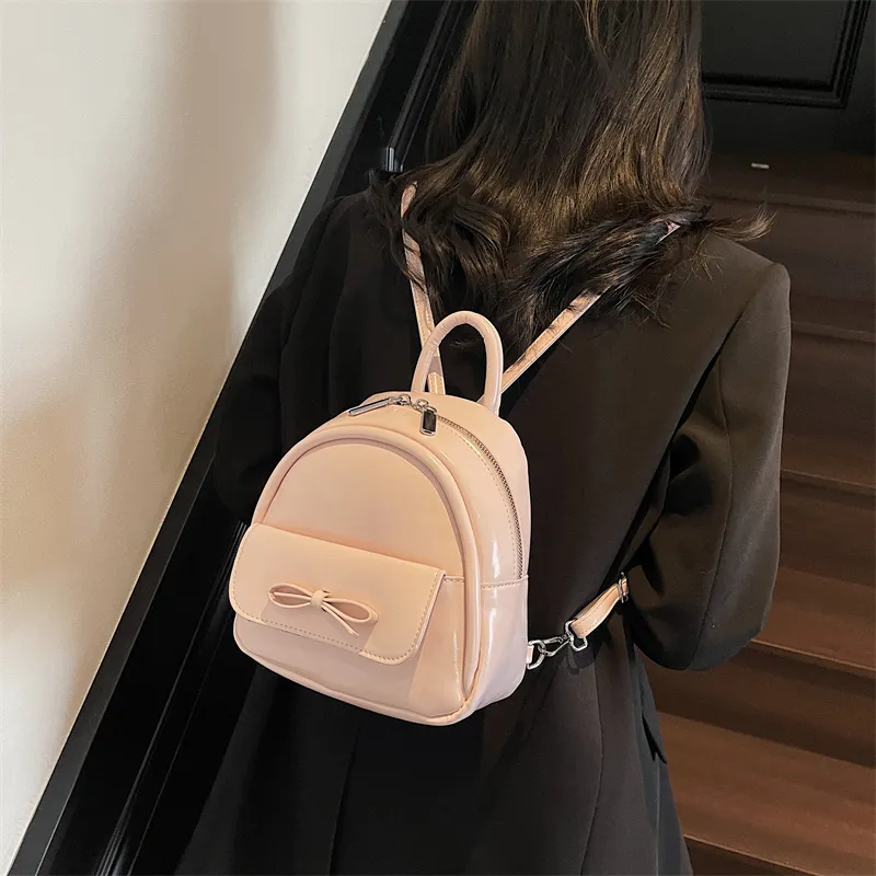 PULUWIRR PU Backpack Women's White/Silver/Black/Green/Pink-36