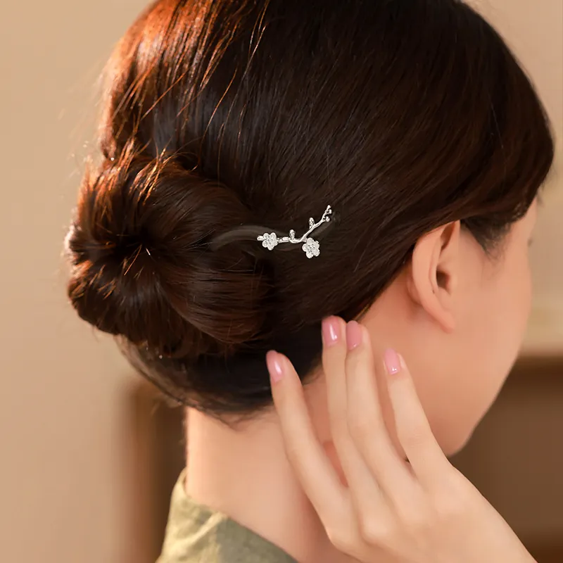 Central Fashion 925 Sterling Silver Hairpins Women's-4