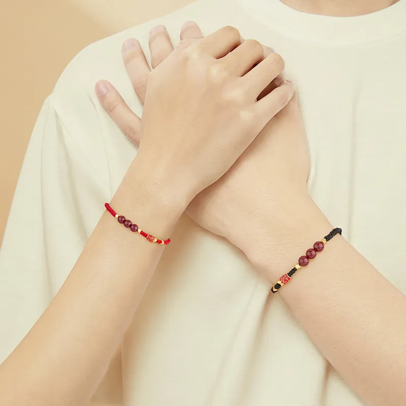 Central Fashion Reconstructed Cinnabar Bracelets Unisex-12
