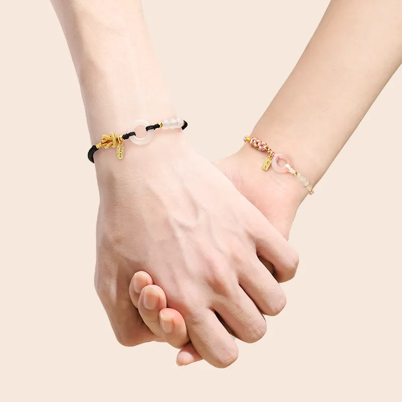 Central Fashion Natural Chalcedony Jade Bracelets Unisex-8