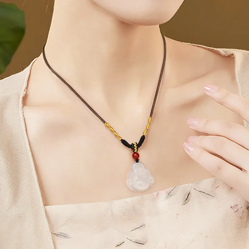 Central Fashion Chalcedony Necklaces Women's-4