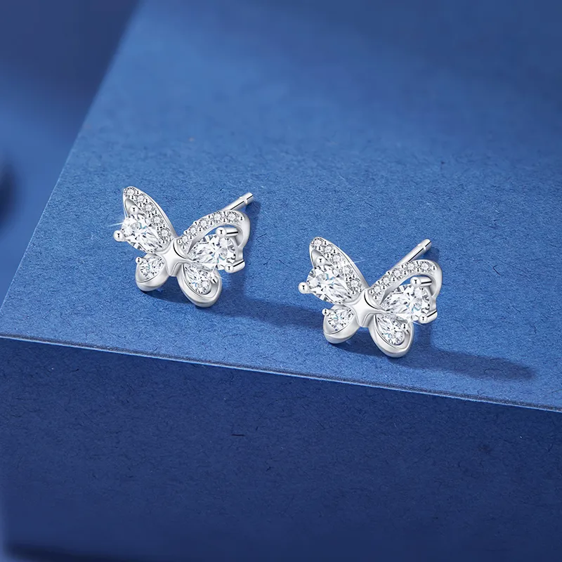Central Fashion 925 Sterling Silver Stud Earrings Women's-2