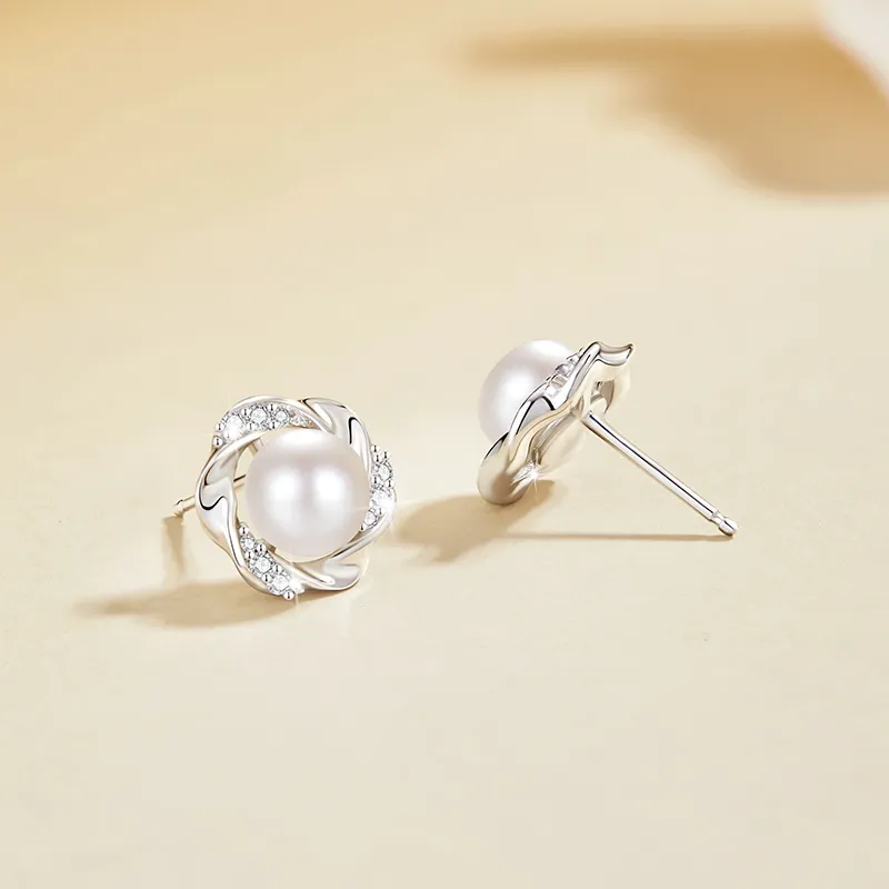 Central Fashion 925 Sterling Silver Stud Earrings Women's-3