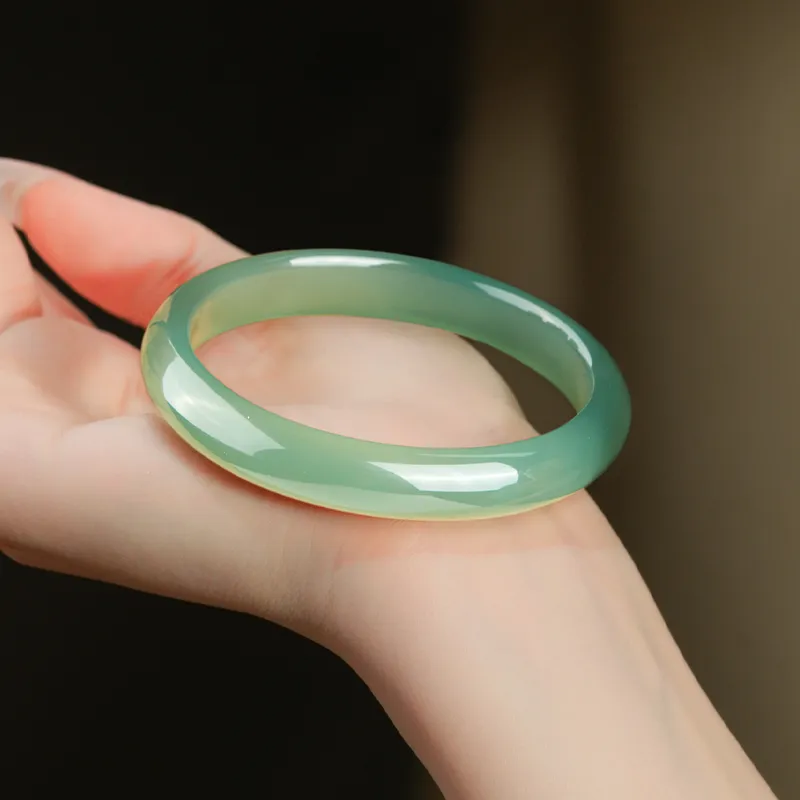 Central Fashion Natural Chalcedony Bangles Women's-3