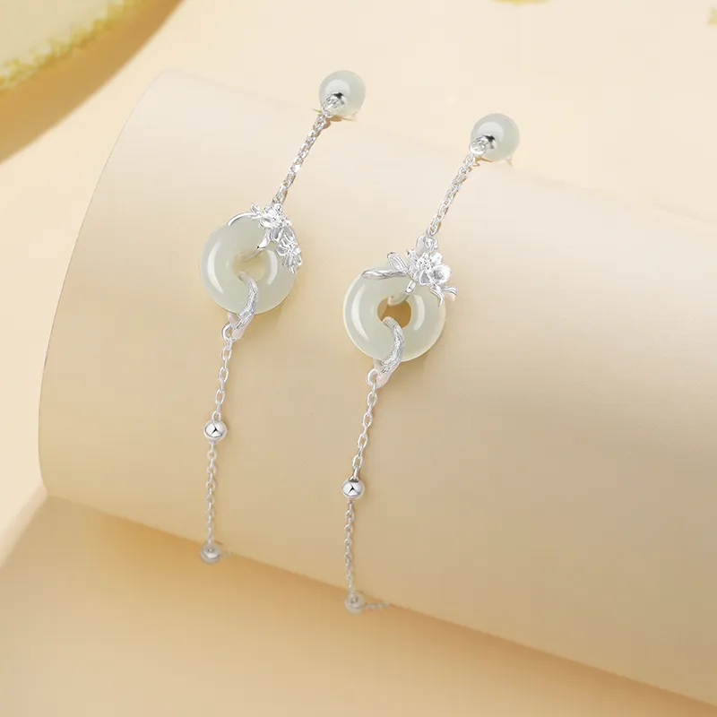Central Fashion Hetian Jade Bracelets Green Jade Women's-7