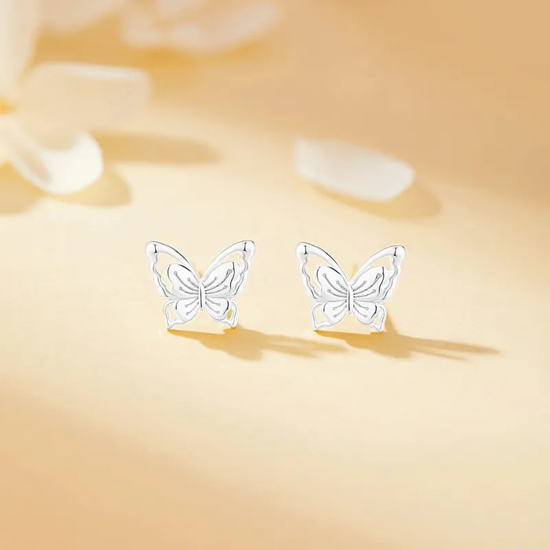 Central Fashion 925 Sterling Silver Stud Earrings Women's Gold-15