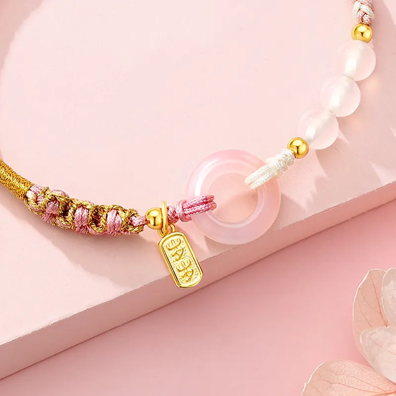 Central Fashion Natural Chalcedony Jade Bracelets Unisex-2