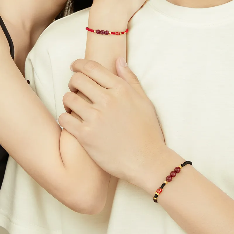 Central Fashion Reconstructed Cinnabar Bracelets Unisex-4