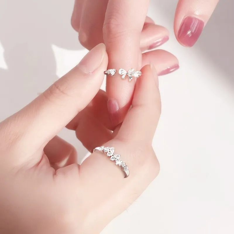 Central Fashion 925 Sterling Silver Rings Women's-3