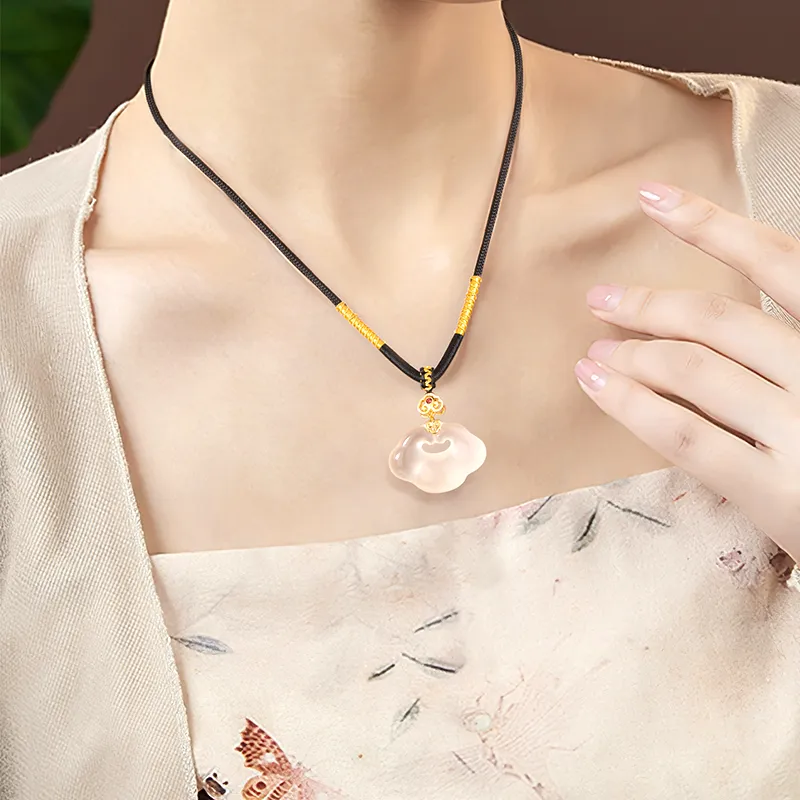 Central Fashion Chalcedony Necklaces Women's-3