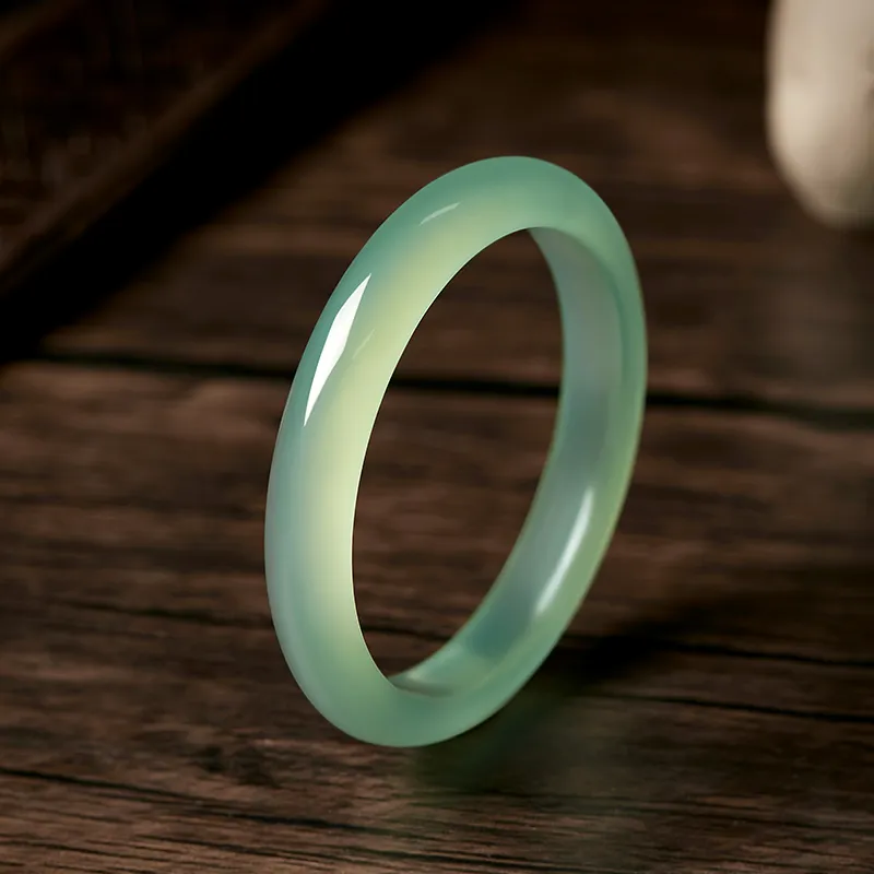 Central Fashion Natural Chalcedony Bangles Women's-1