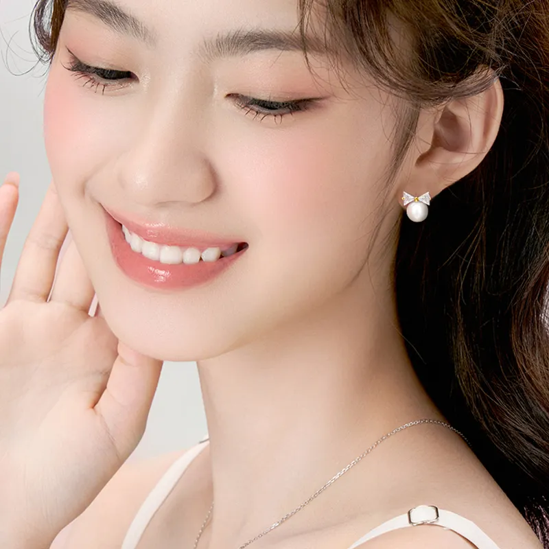 Central Fashion S925 Stud Earrings Women's-9