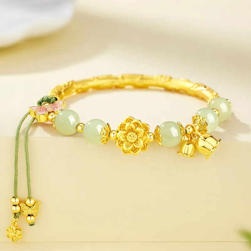 Central Fashion Bracelets Pale Greenish White Jade Women's-1