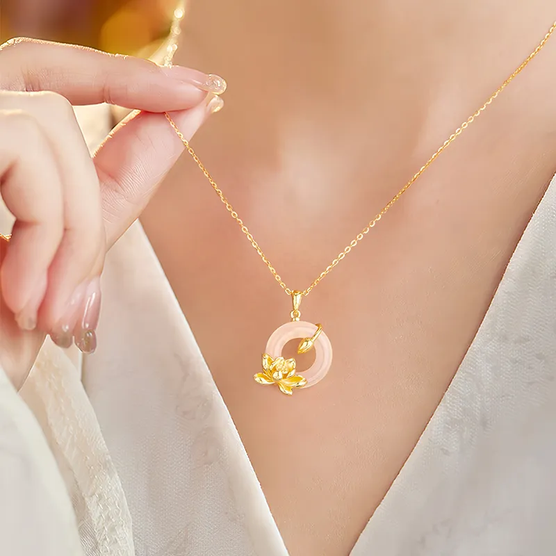 Central Fashion Chalcedony Necklaces Women's-9