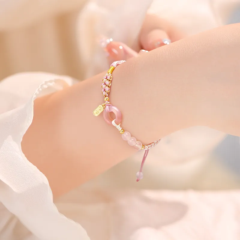 Central Fashion Natural Chalcedony Jade Bracelets Unisex-9