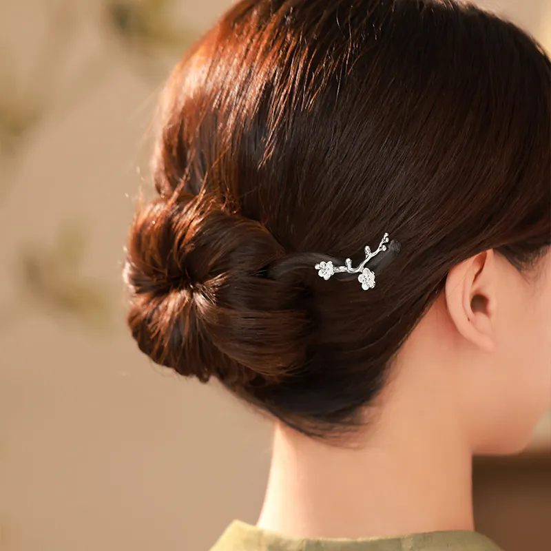 Central Fashion 925 Sterling Silver Hairpins Women's-3