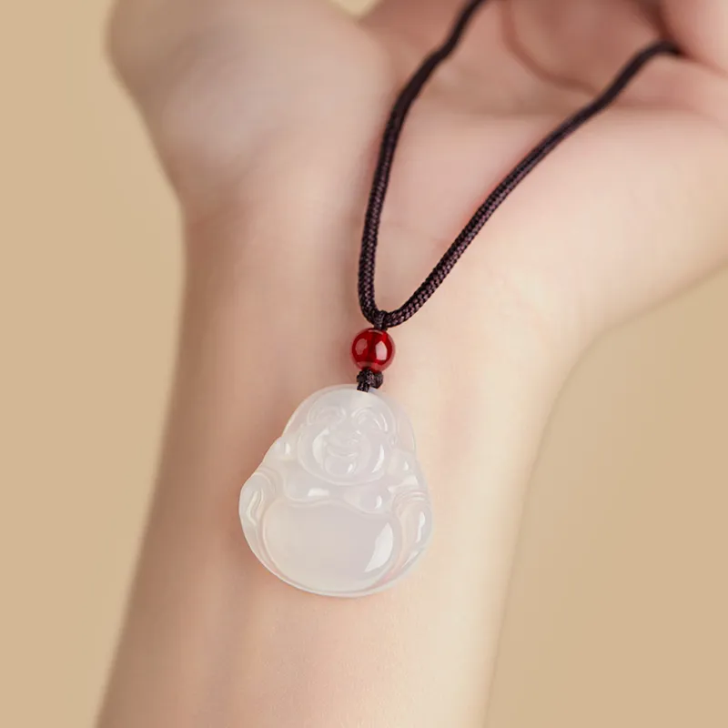 Central Fashion Chalcedony Jade Necklaces Unisex-3