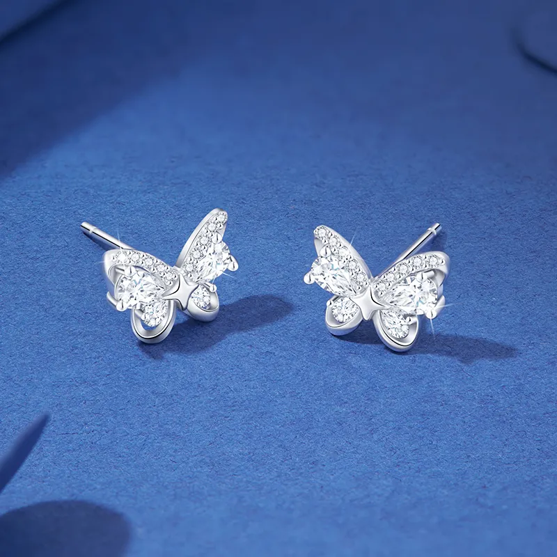 Central Fashion 925 Sterling Silver Stud Earrings Women's-1