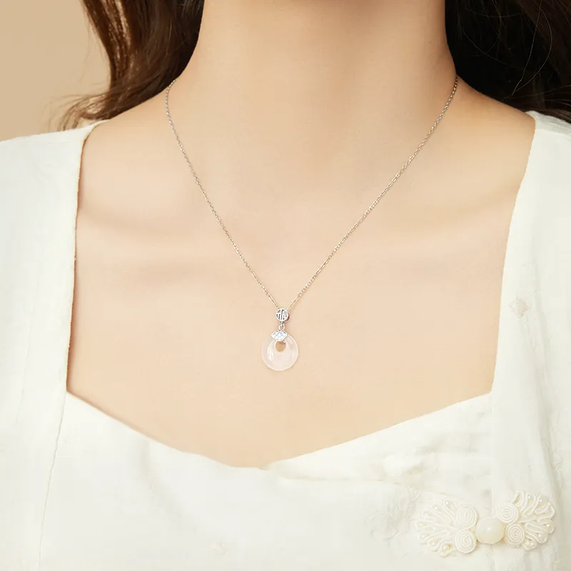 Central Fashion Chalcedony Necklaces Women's-15
