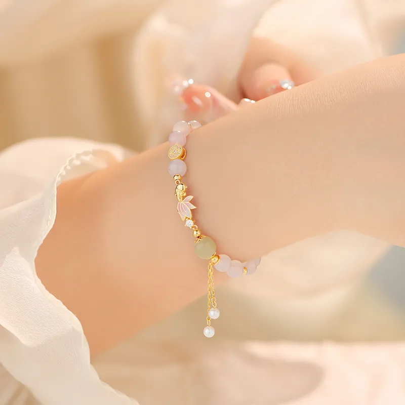 Central Fashion Hetian Jade Bracelets Green Jade Women's-4
