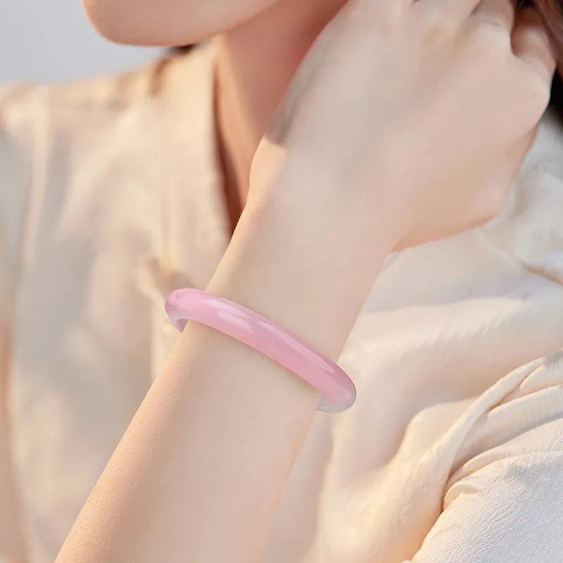 Central Fashion Chalcedony Jade Bangles Women's-3