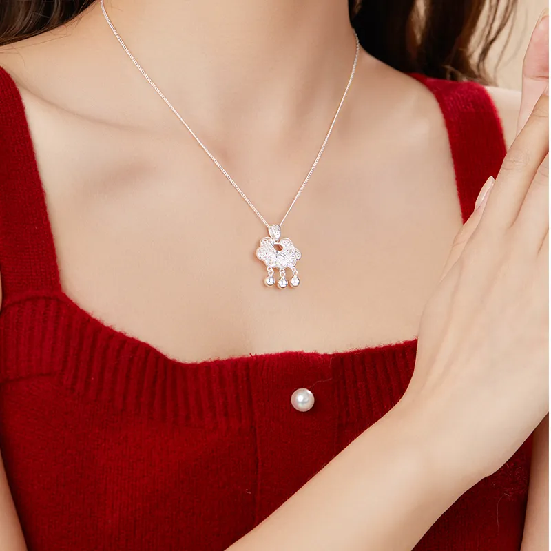 Central Fashion 999 Fine Silver Necklaces Women's-9
