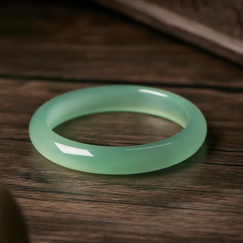 Central Fashion Natural Chalcedony Bangles Women's-2