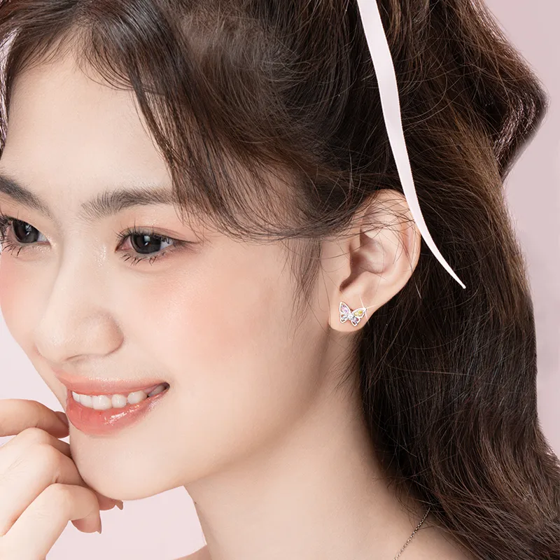 Central Fashion S925 Stud Earrings Women's-3