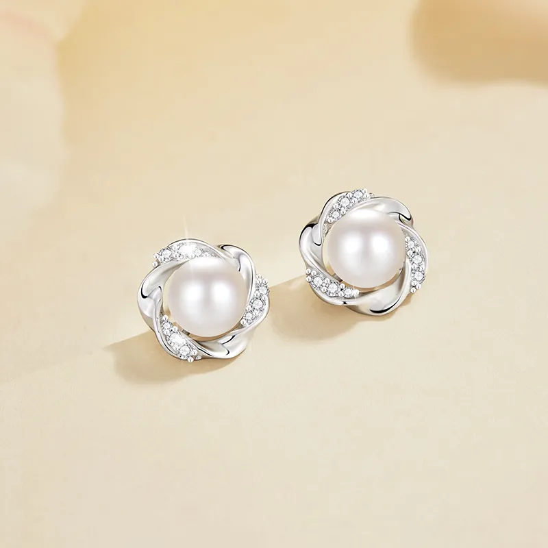 Central Fashion 925 Sterling Silver Stud Earrings Women's-1