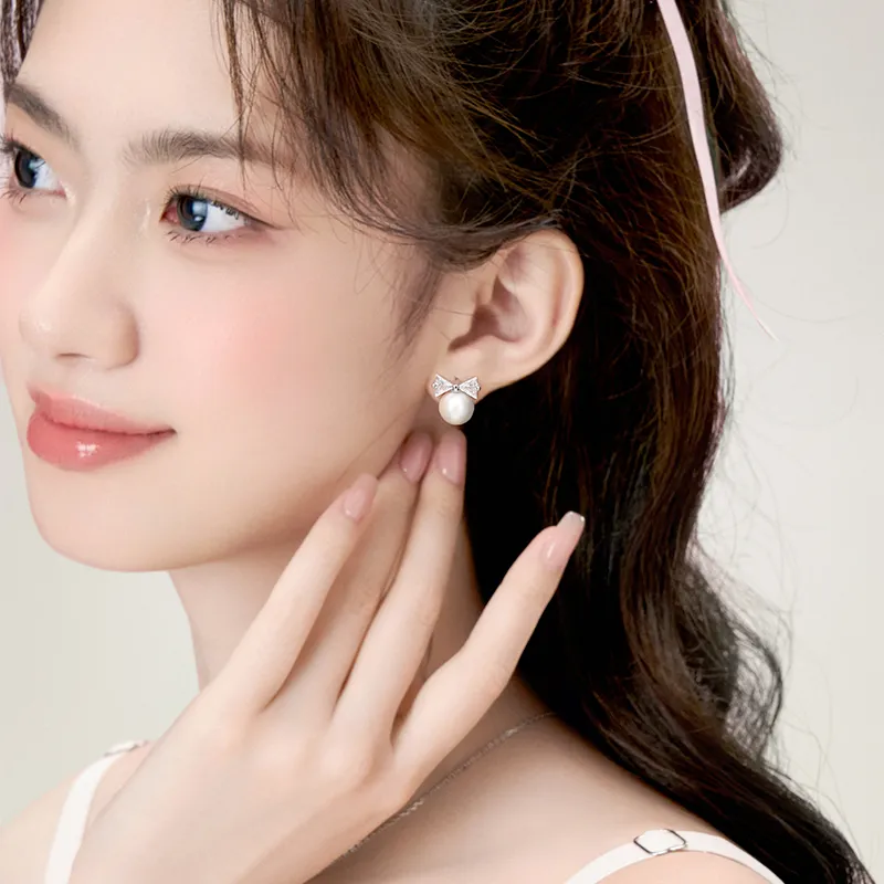 Central Fashion S925 Stud Earrings Women's-4